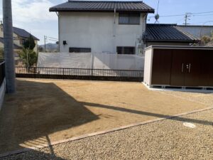 岐阜県土岐市　雑草対策もしながら子供さんの遊び場になりました！